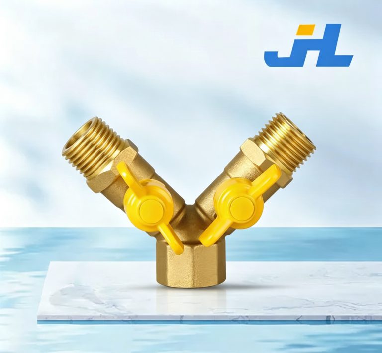 JHL-16 Brass Y Type Double Ball Valve